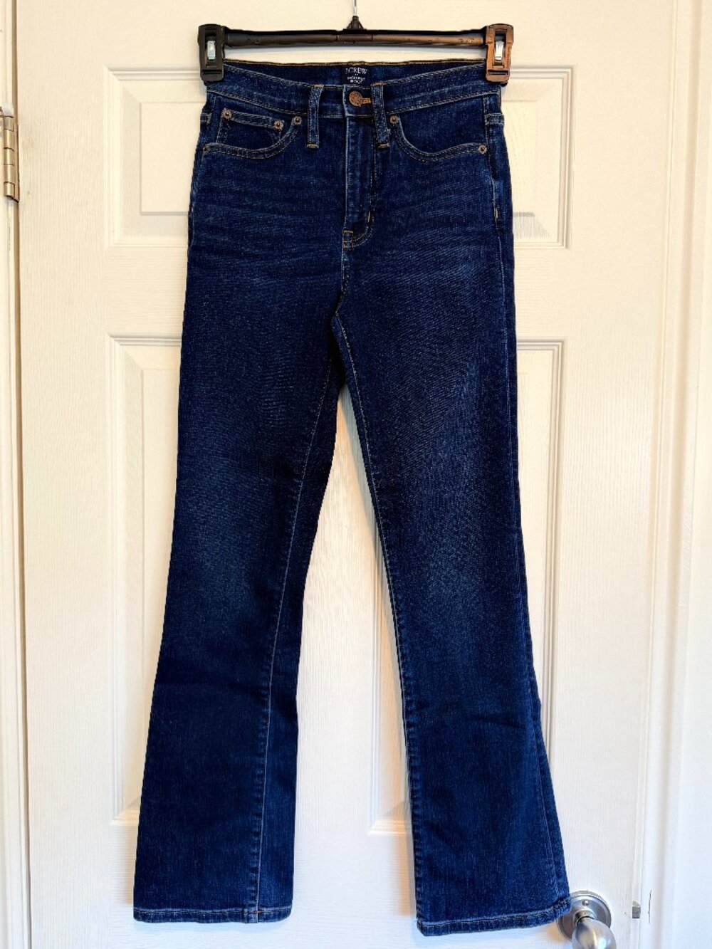 J.Crew High Rise Boot Dark Wash Stretch Bootcut Jeans Size 25